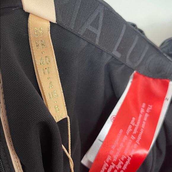 Maria Lucia Hohan Abigail Faux Leather Strapless Ruched Draped Midi Dress Sz 4 - Picture 12 of 12